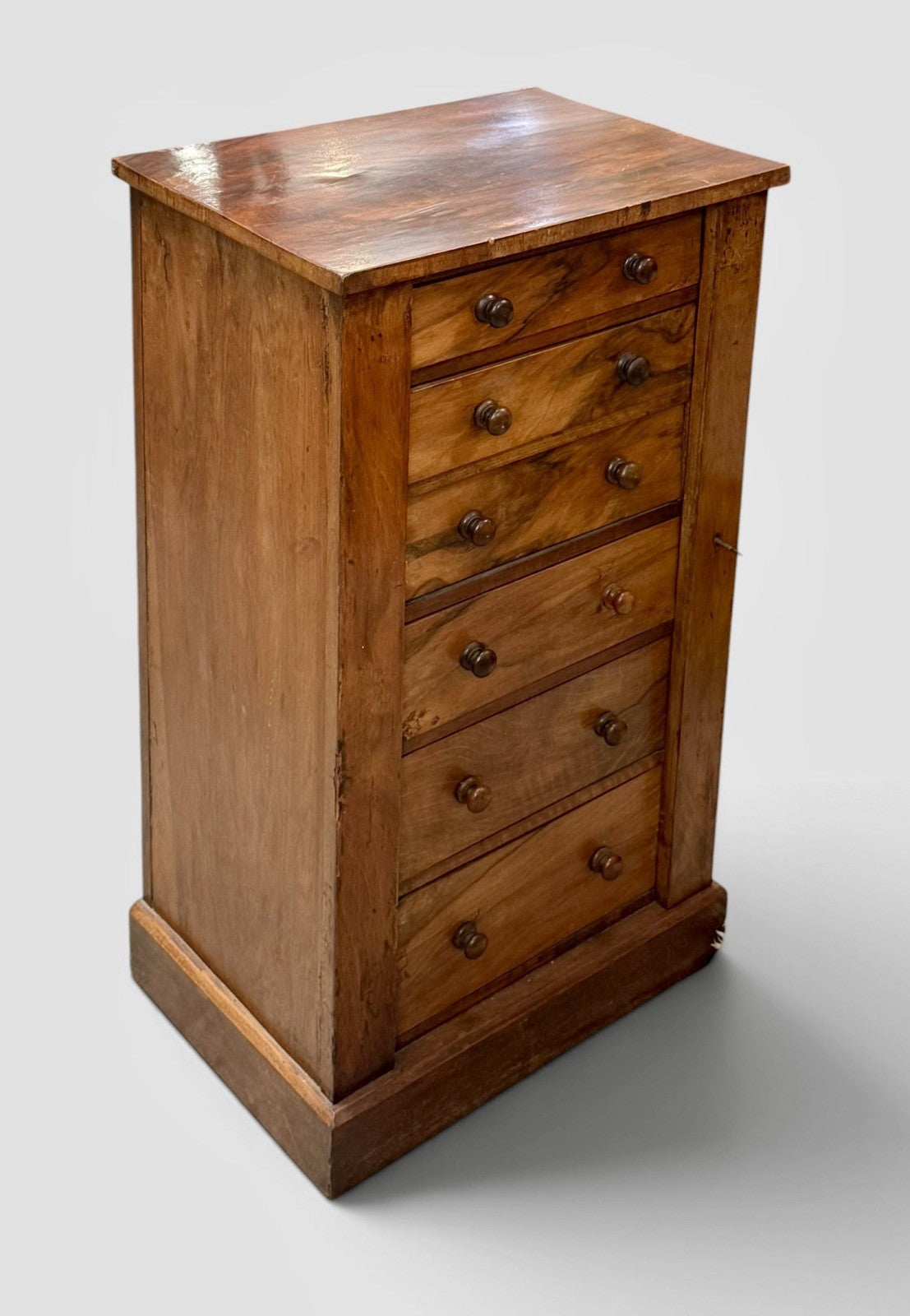 Antique Wellington Chest of Drawers Compact Bedroom Storage 