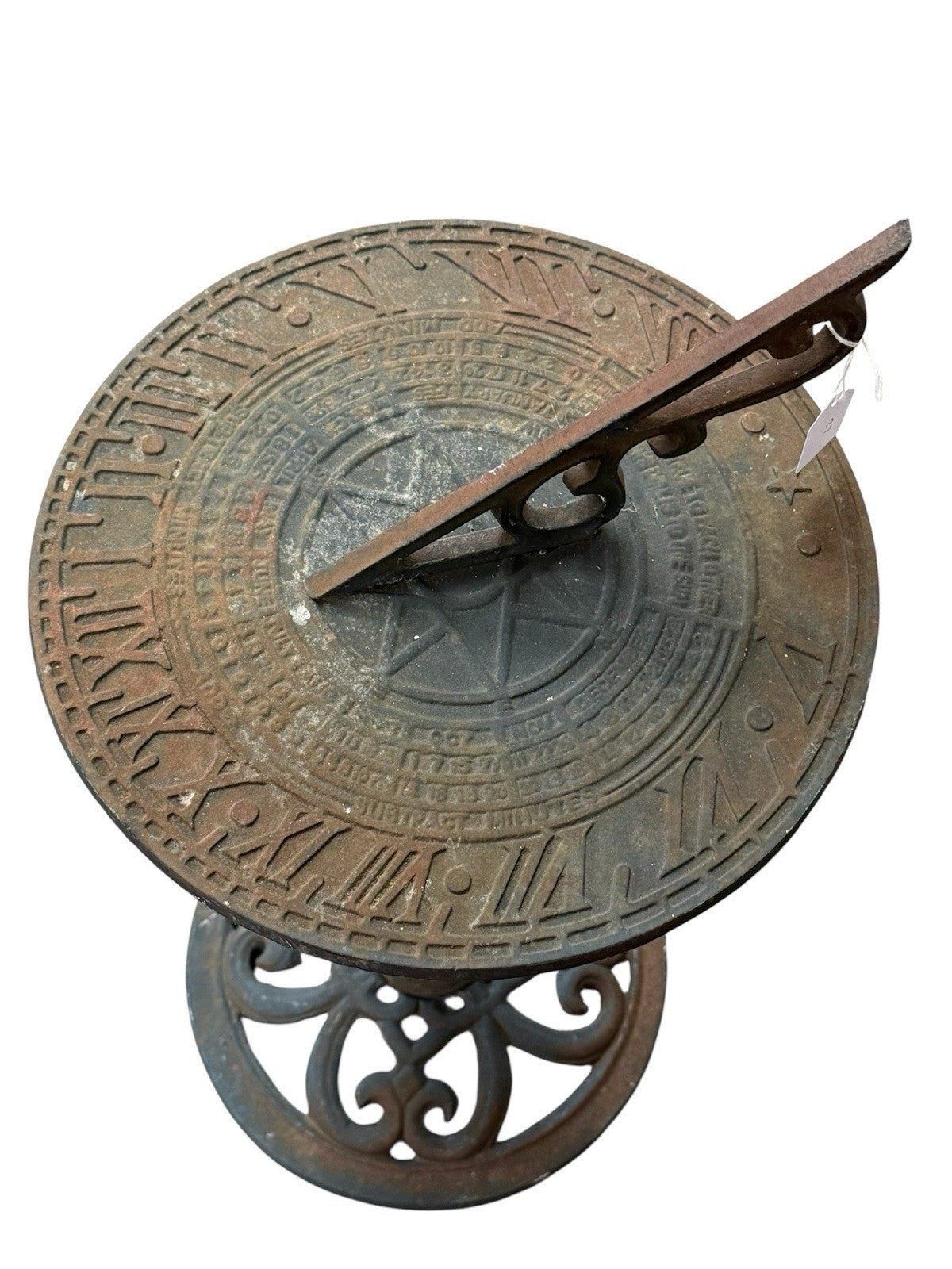 Vintage Cast Iron Sundial