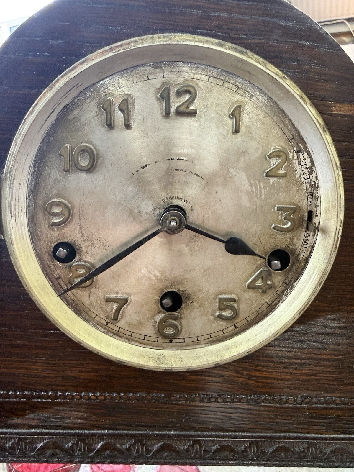 JW Benson Westminster Chime Mantle Clock Working 