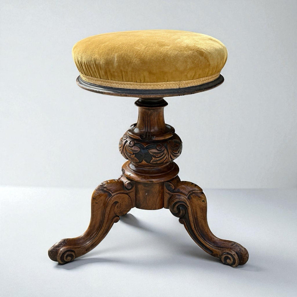 Antique Rosewood Piano Stool By Howe