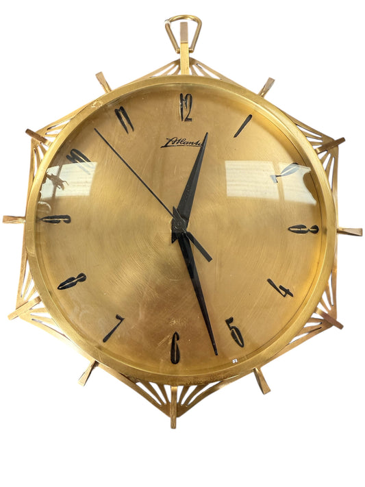 Brass Atlanta Wall Clock - Cow Shed Collective 